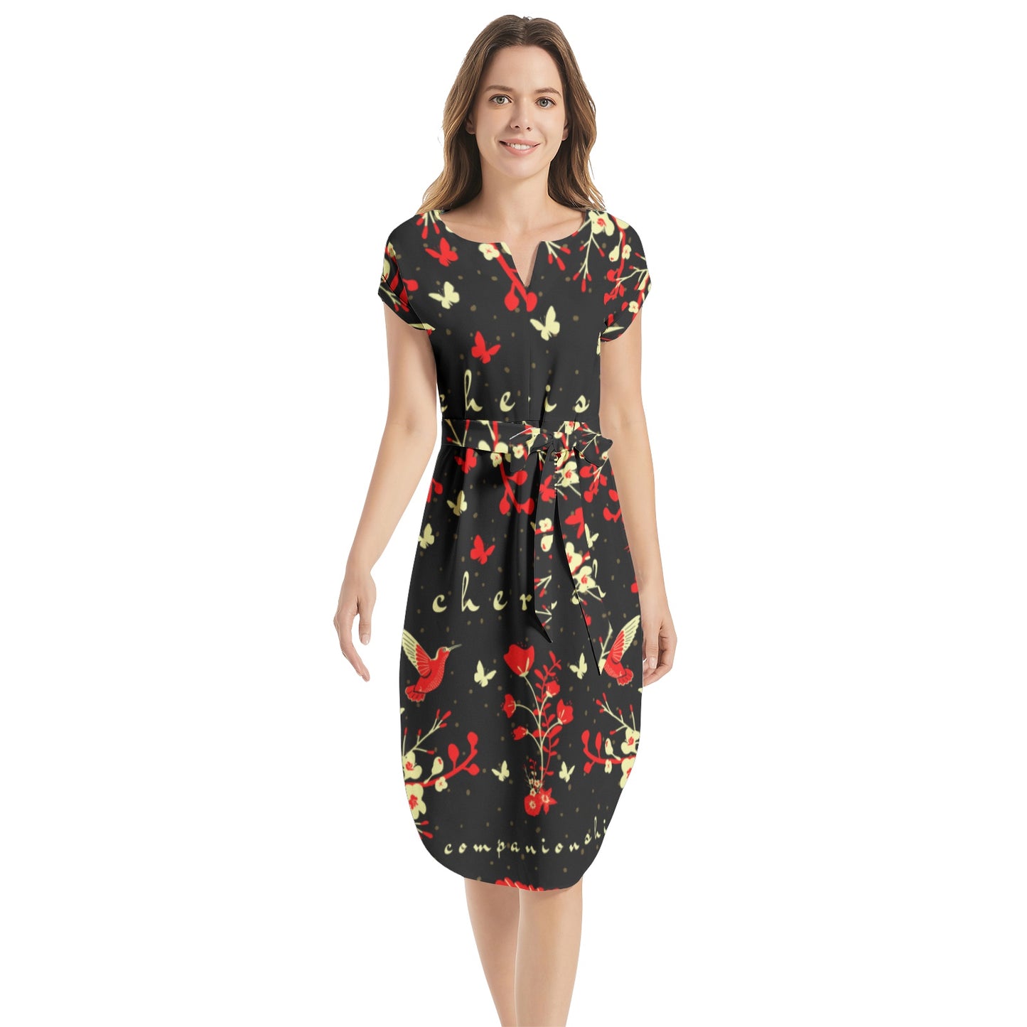 Ace Batwing Sleeve Midi Dress